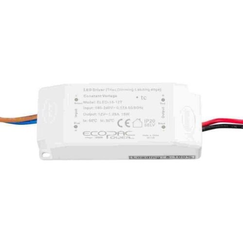 Ecopac 15W 24V Constant Voltage Triac Dimmable LED Driver