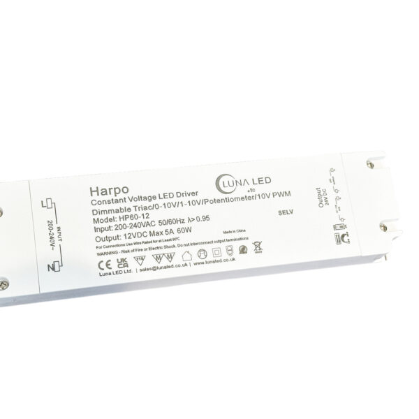 Harpo 60W 12V Constant Voltage 5-IN-1 Dimmable LED Driver